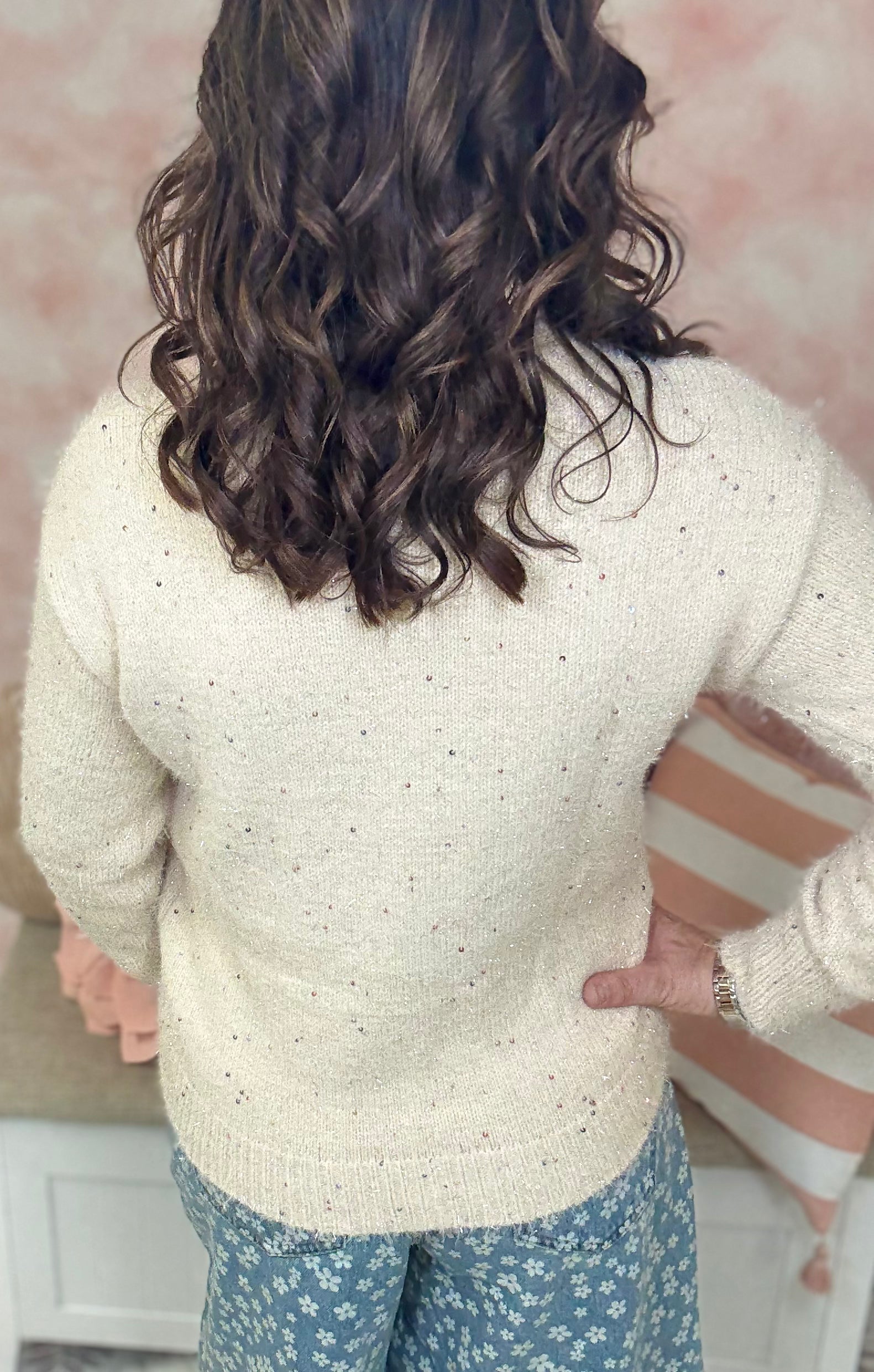 Sew in Love Knit Sequin Sweater