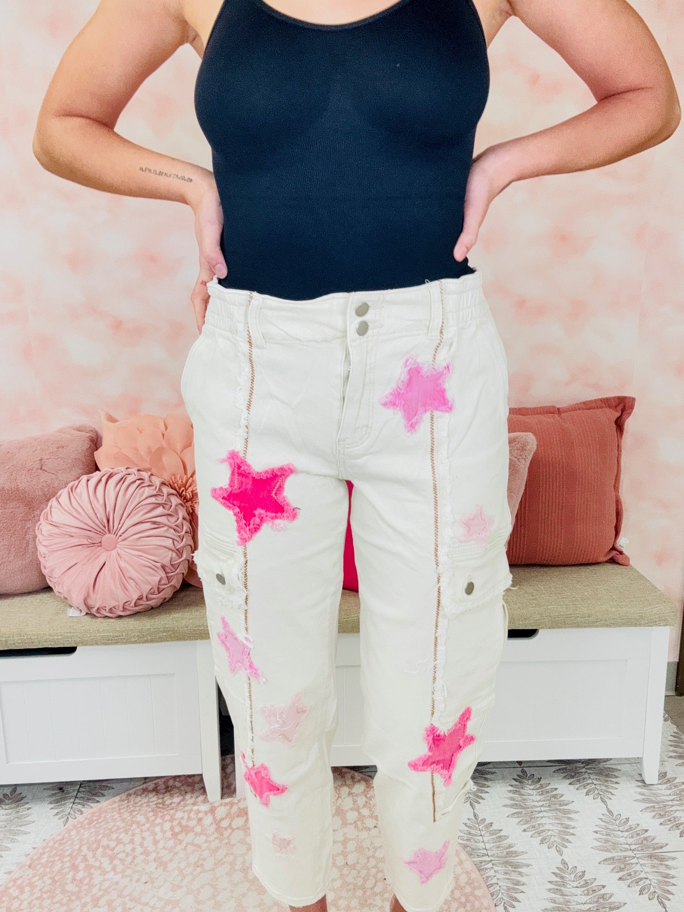 Oli & Hali Pink Star Denim