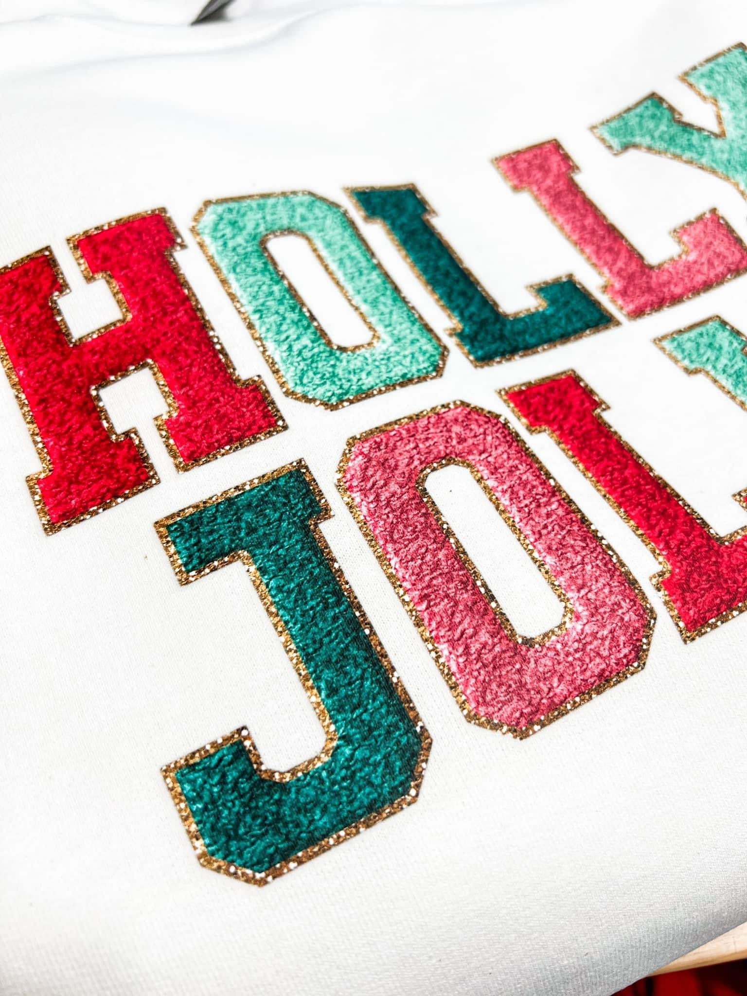 Holly jolly faux chenille