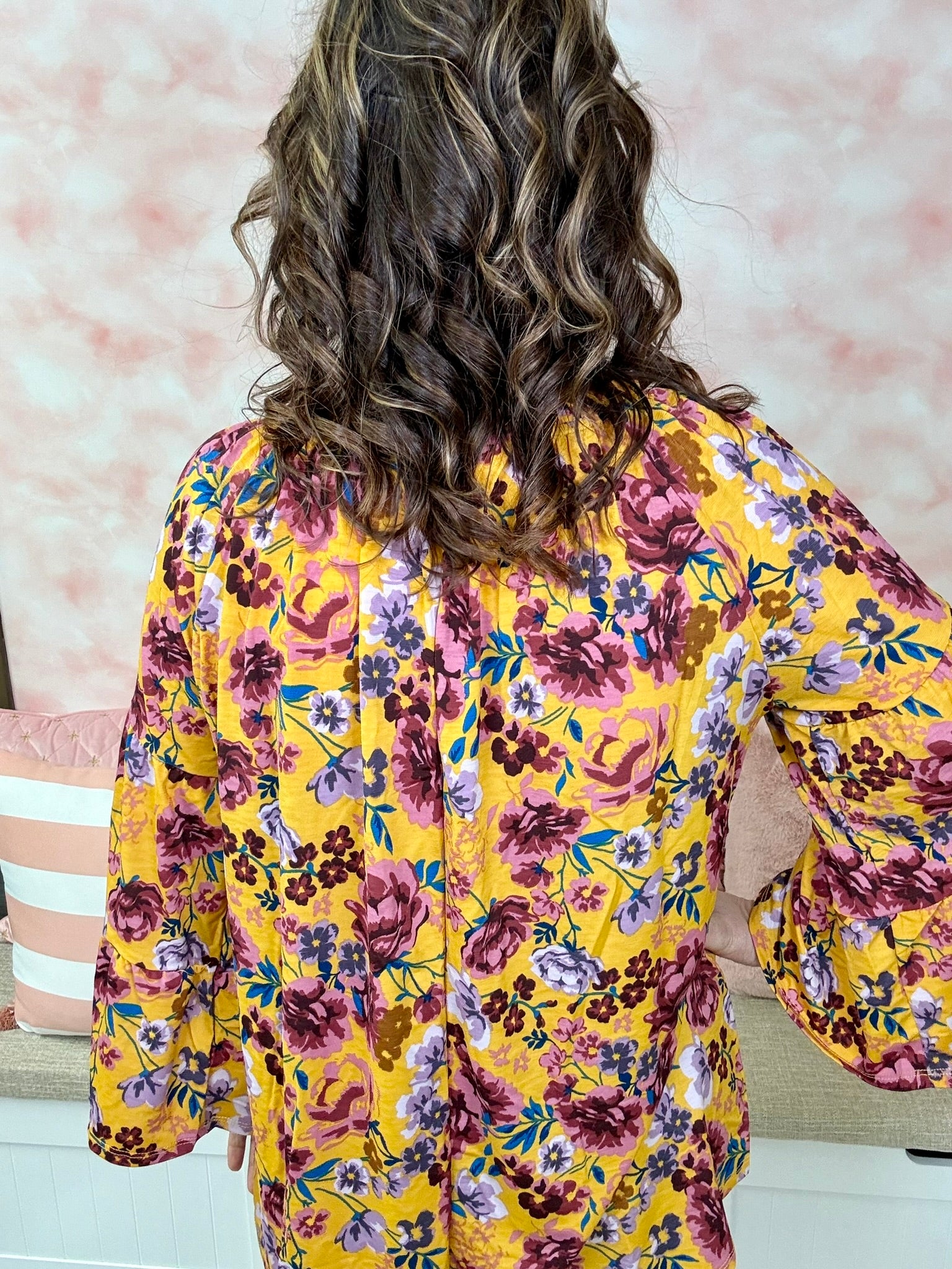 Dear Scarlett Marigold Floral Top