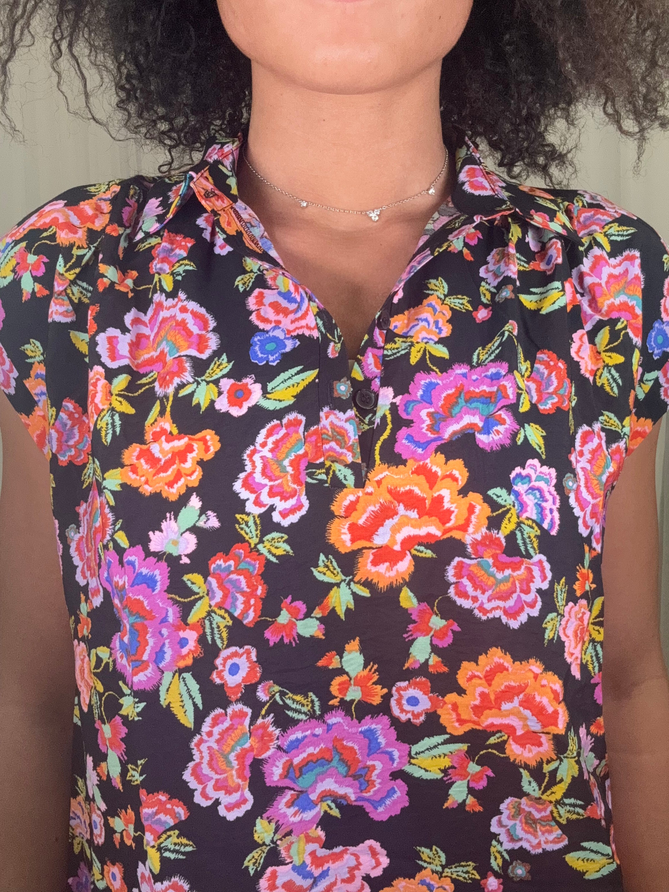 Emily Wonder Blacklight Floral Top