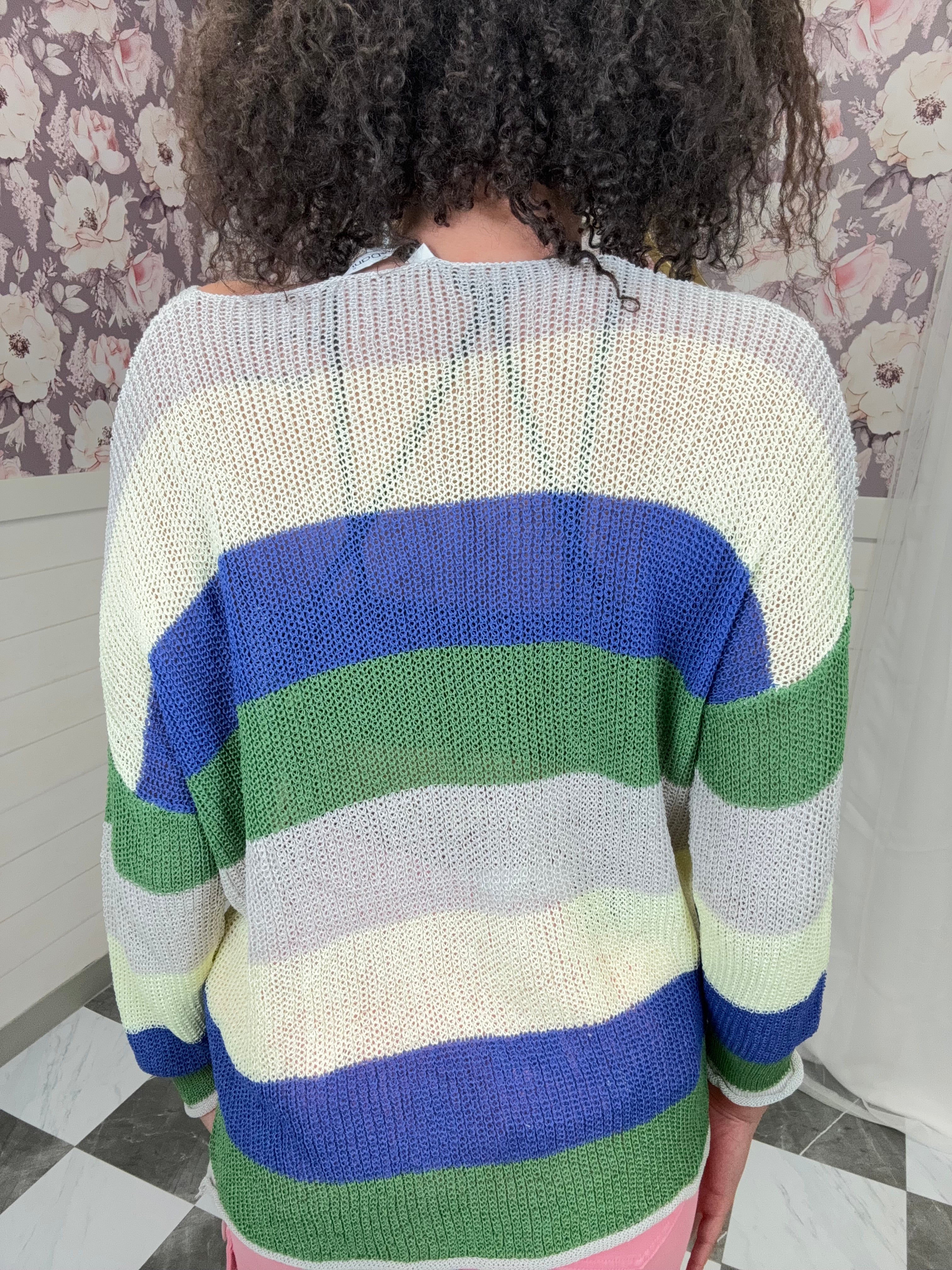 Davi & Dani Lightweight Stripe Sweater