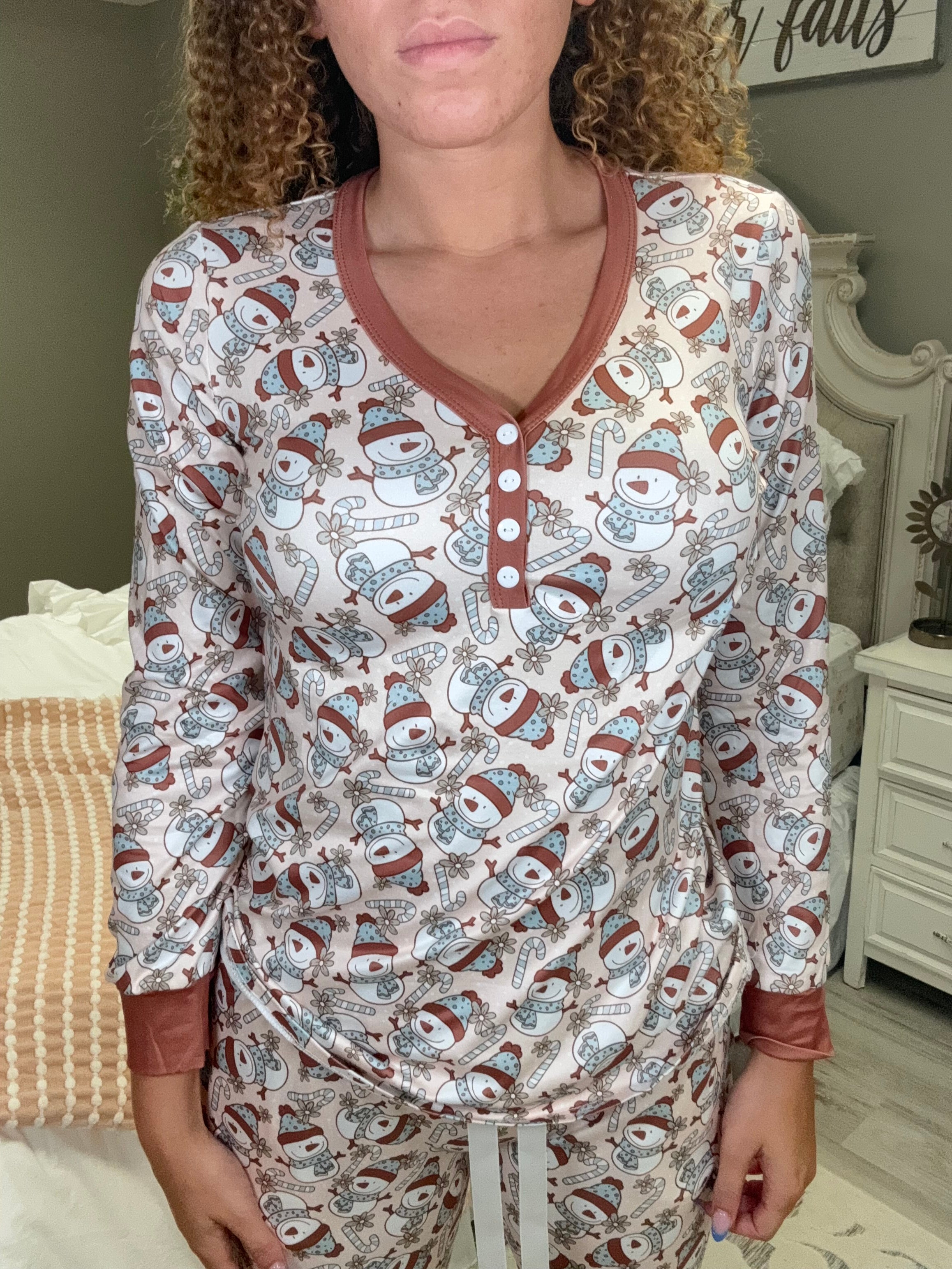 Shirley & Stone Snowmen Pajamas