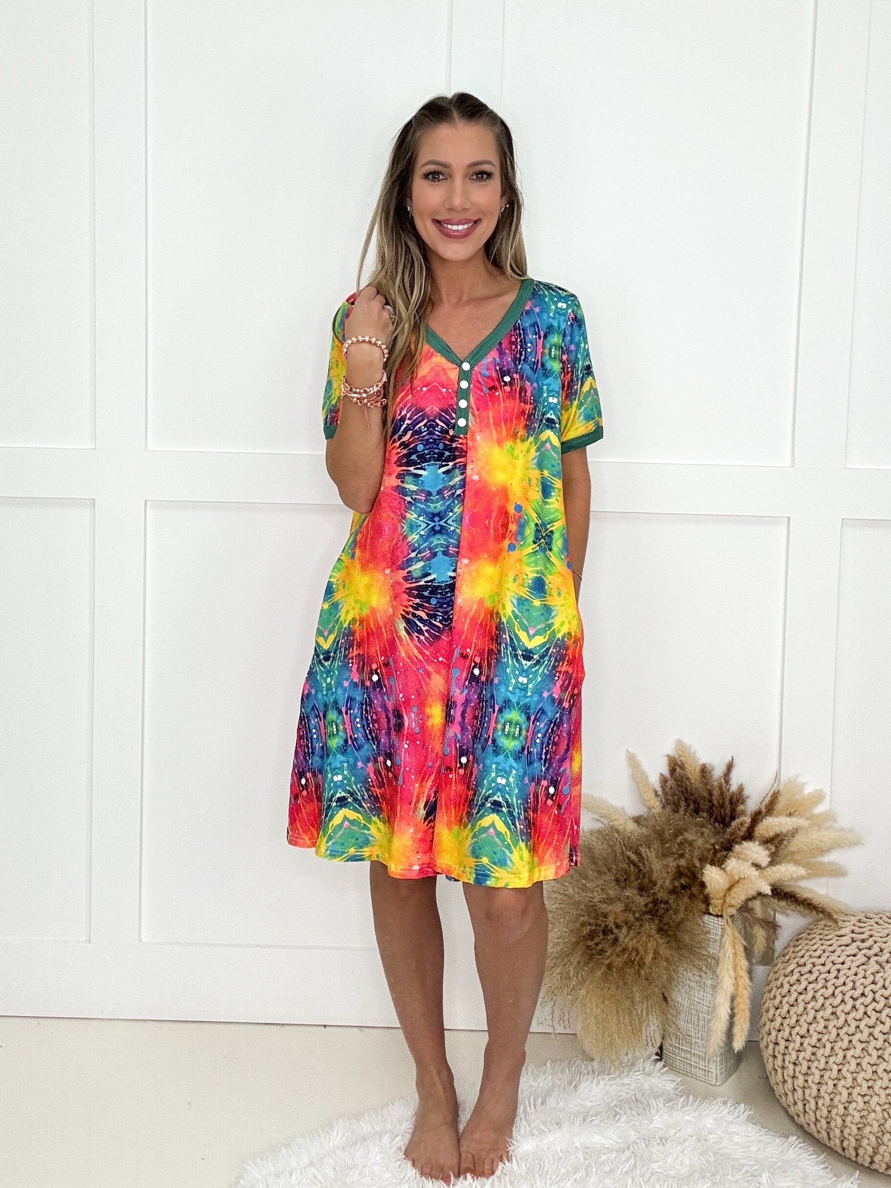 Shirley & Stone Pajama Dresses-240 Dresses- Simply Simpson's Boutique is a Women's Online Fashion Boutique Located in Jupiter, Florida