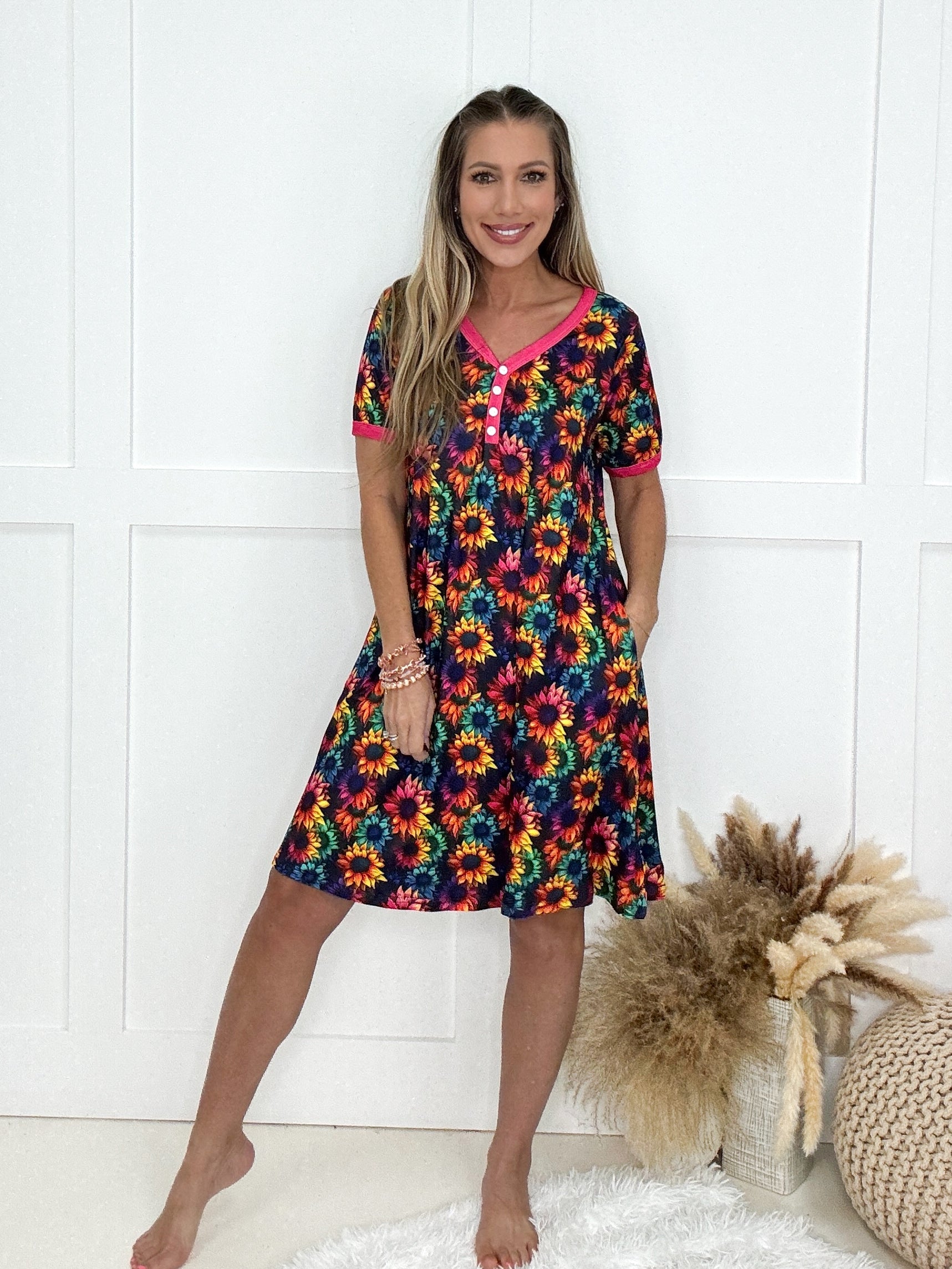 Shirley & Stone Pajama Dresses-240 Dresses- Simply Simpson's Boutique is a Women's Online Fashion Boutique Located in Jupiter, Florida
