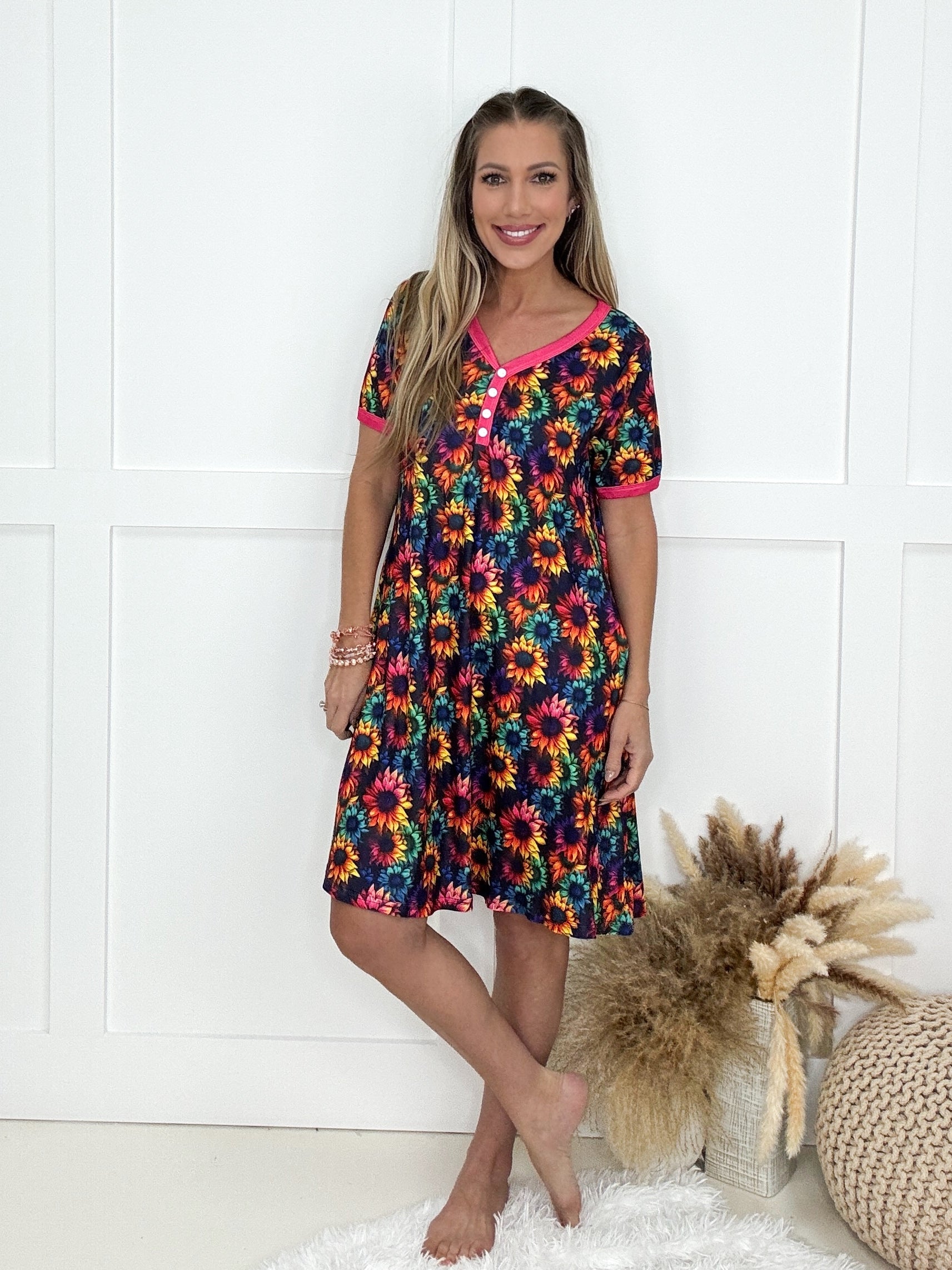 Shirley & Stone Pajama Dresses-240 Dresses- Simply Simpson's Boutique is a Women's Online Fashion Boutique Located in Jupiter, Florida