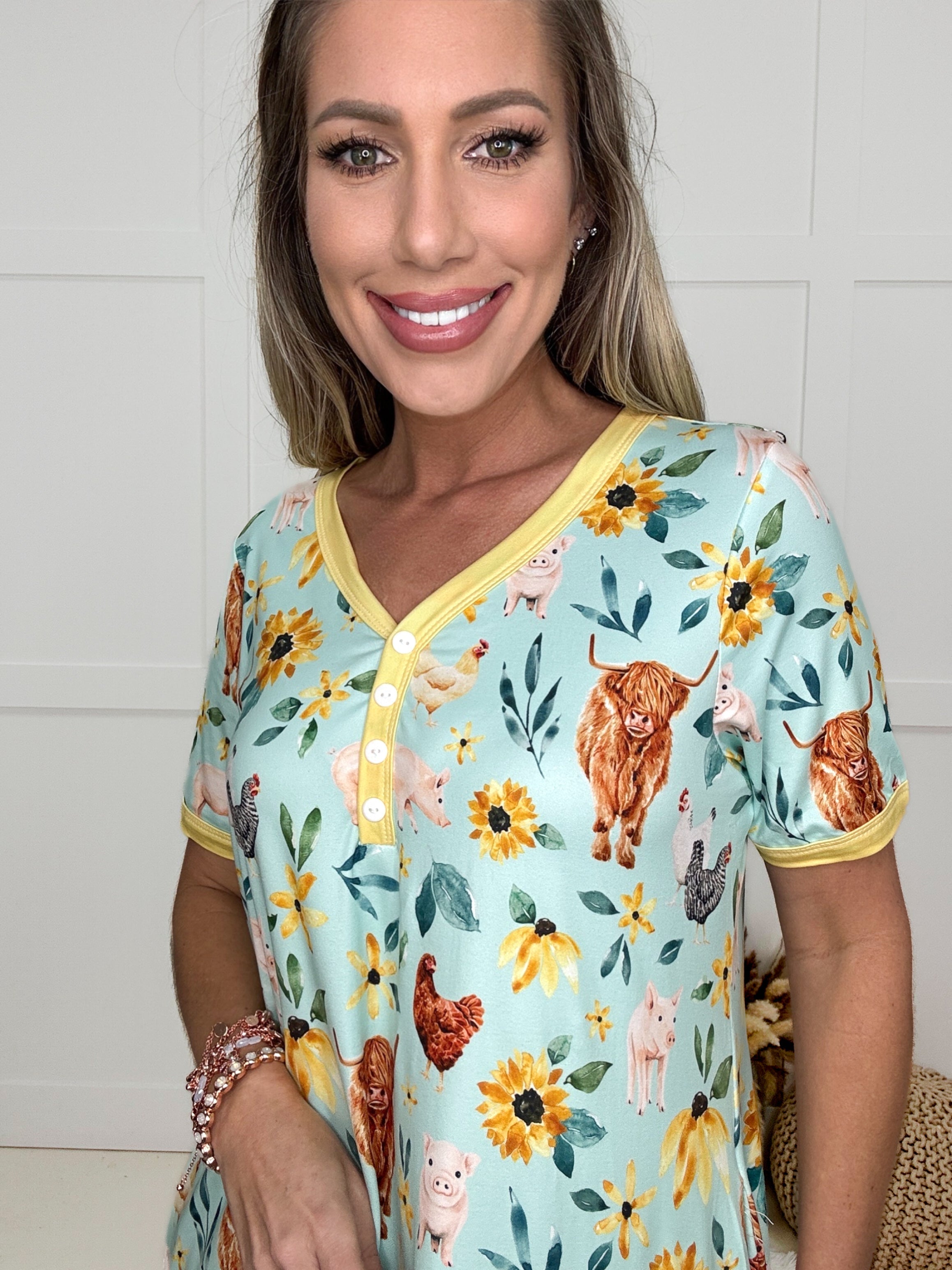 Shirley & Stone Pajama Dresses-240 Dresses- Simply Simpson's Boutique is a Women's Online Fashion Boutique Located in Jupiter, Florida