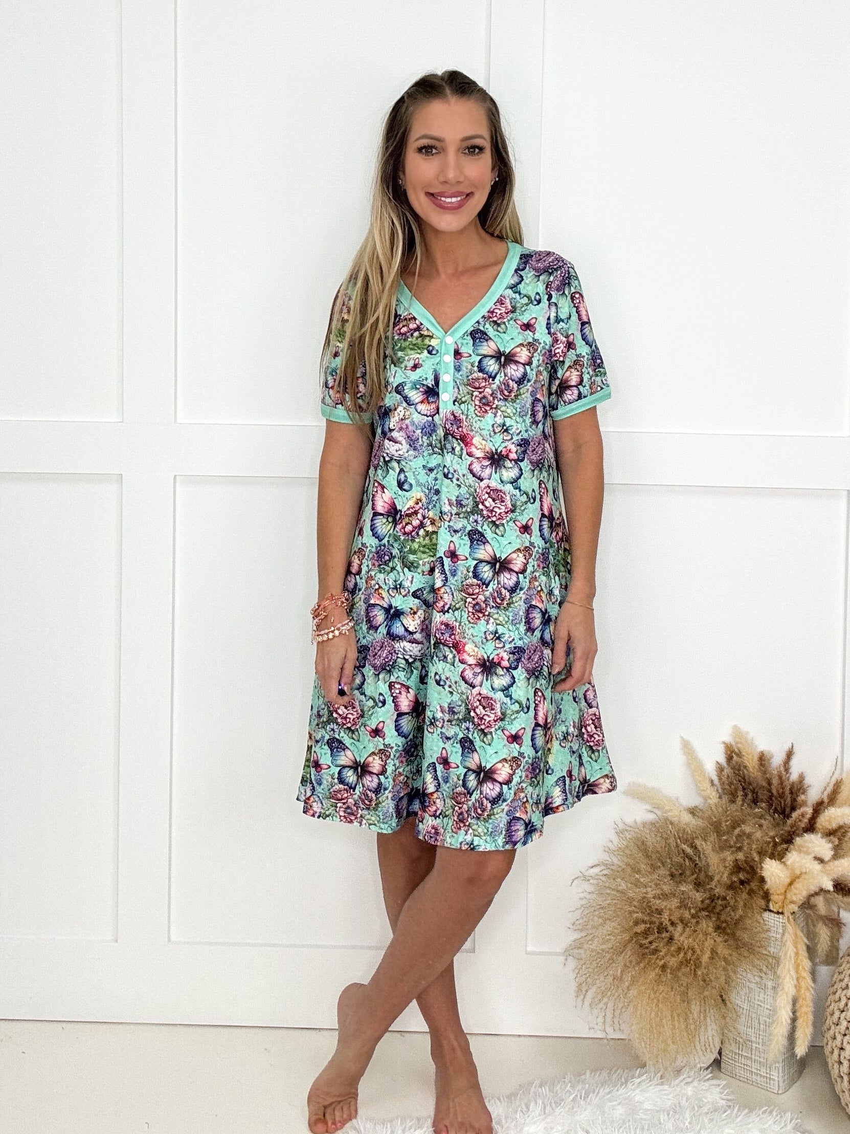 Shirley & Stone Pajama Dresses-240 Dresses- Simply Simpson's Boutique is a Women's Online Fashion Boutique Located in Jupiter, Florida