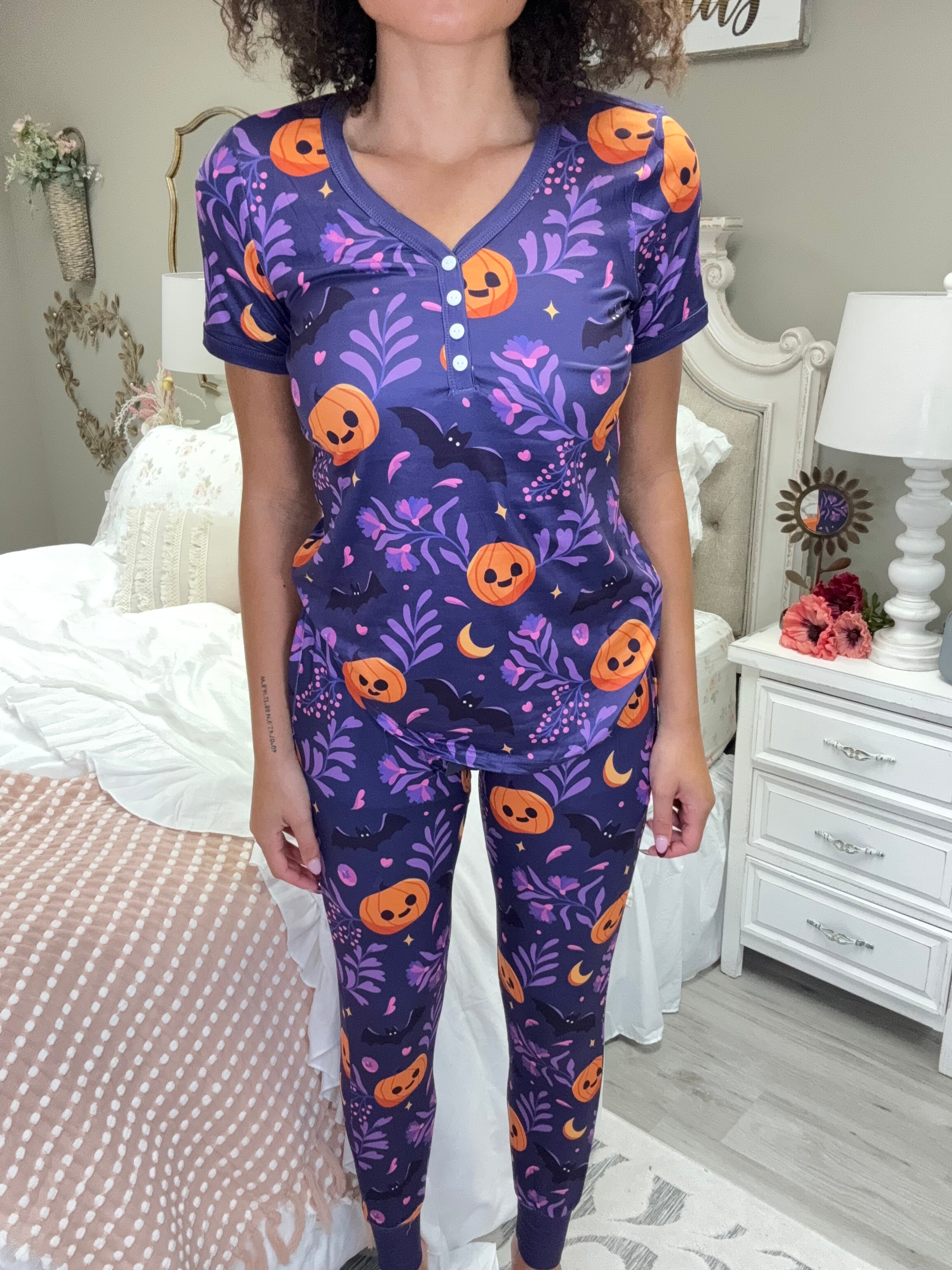 Shirley & Stone Midnight Pumpkin Pajamas