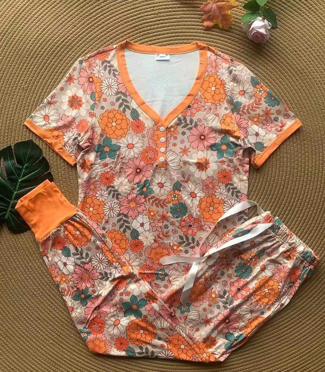 Shirley & Stone Autumn Blooms Pajamas