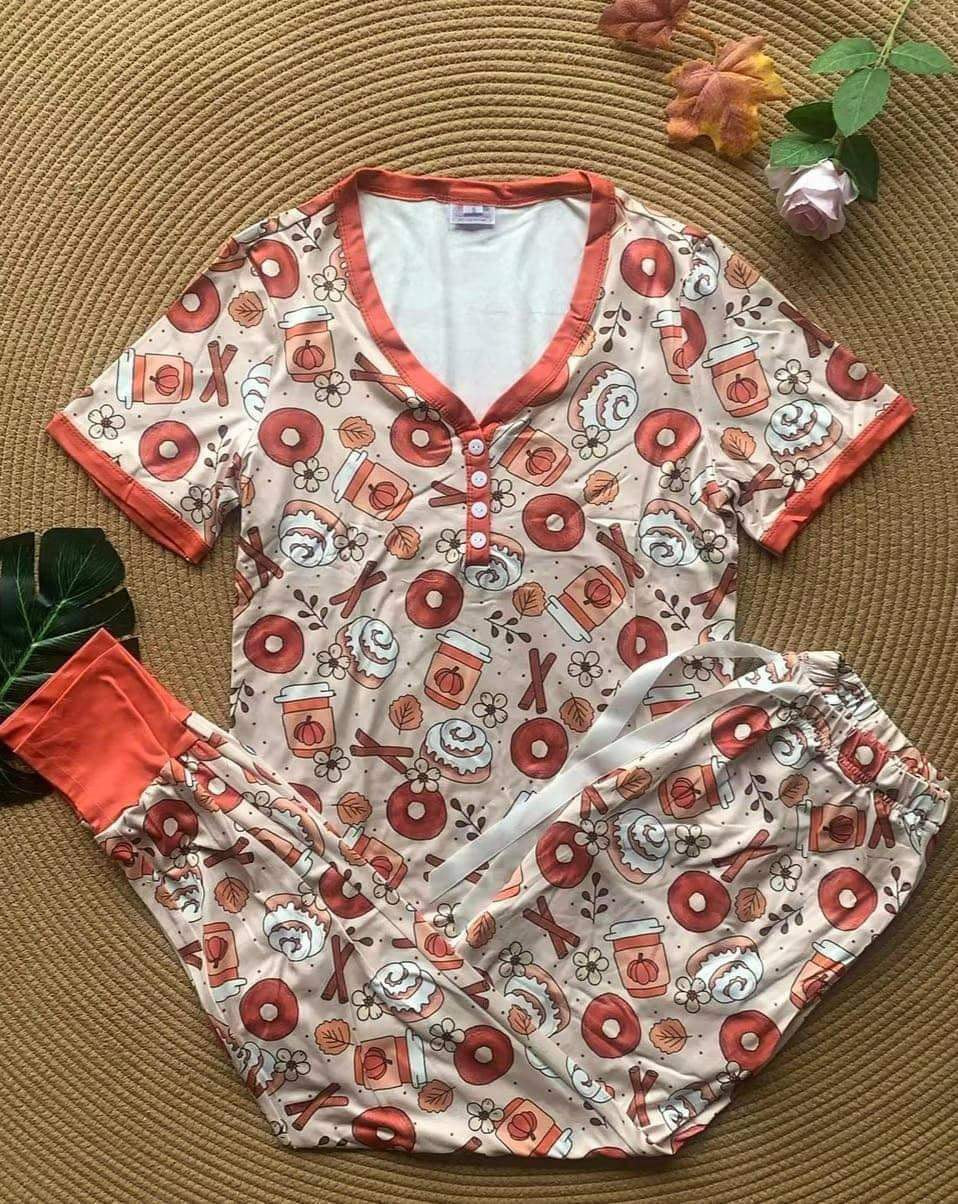 Shirley & Stone Pumpkin Cinnamon Swirl Pajamas