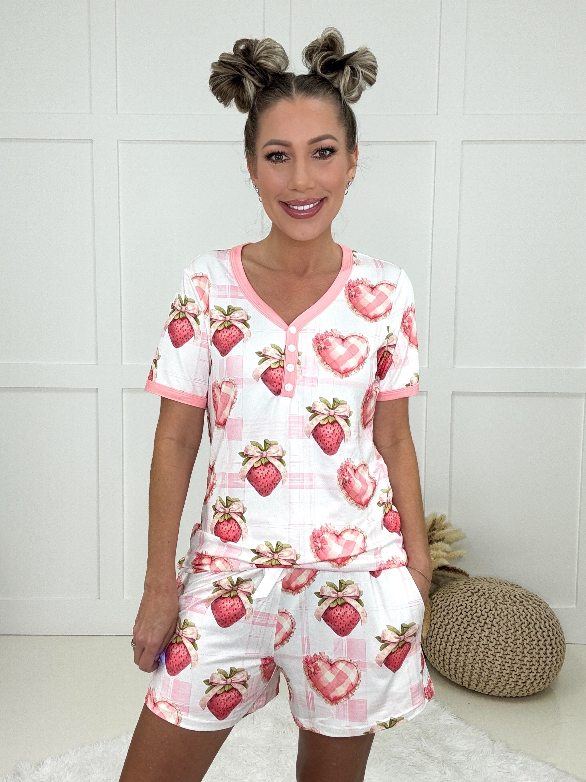 Shirley & Stone Picnic in the Park Shorts Pajamas-220 Lounge wear/Pajamas- Simply Simpson's Boutique is a Women's Online Fashion Boutique Located in Jupiter, Florida