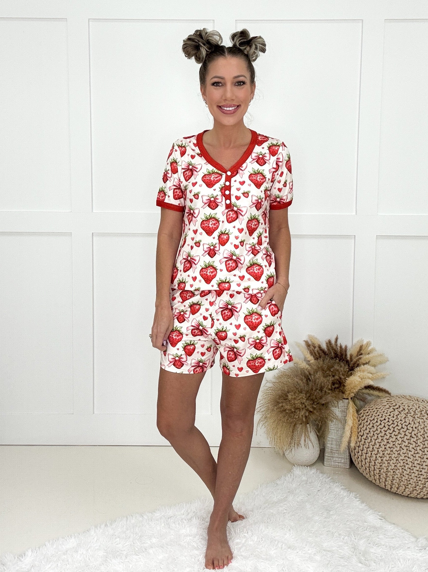 Shirley & Stone Picnic in the Park Shorts Pajamas-220 Lounge wear/Pajamas- Simply Simpson's Boutique is a Women's Online Fashion Boutique Located in Jupiter, Florida