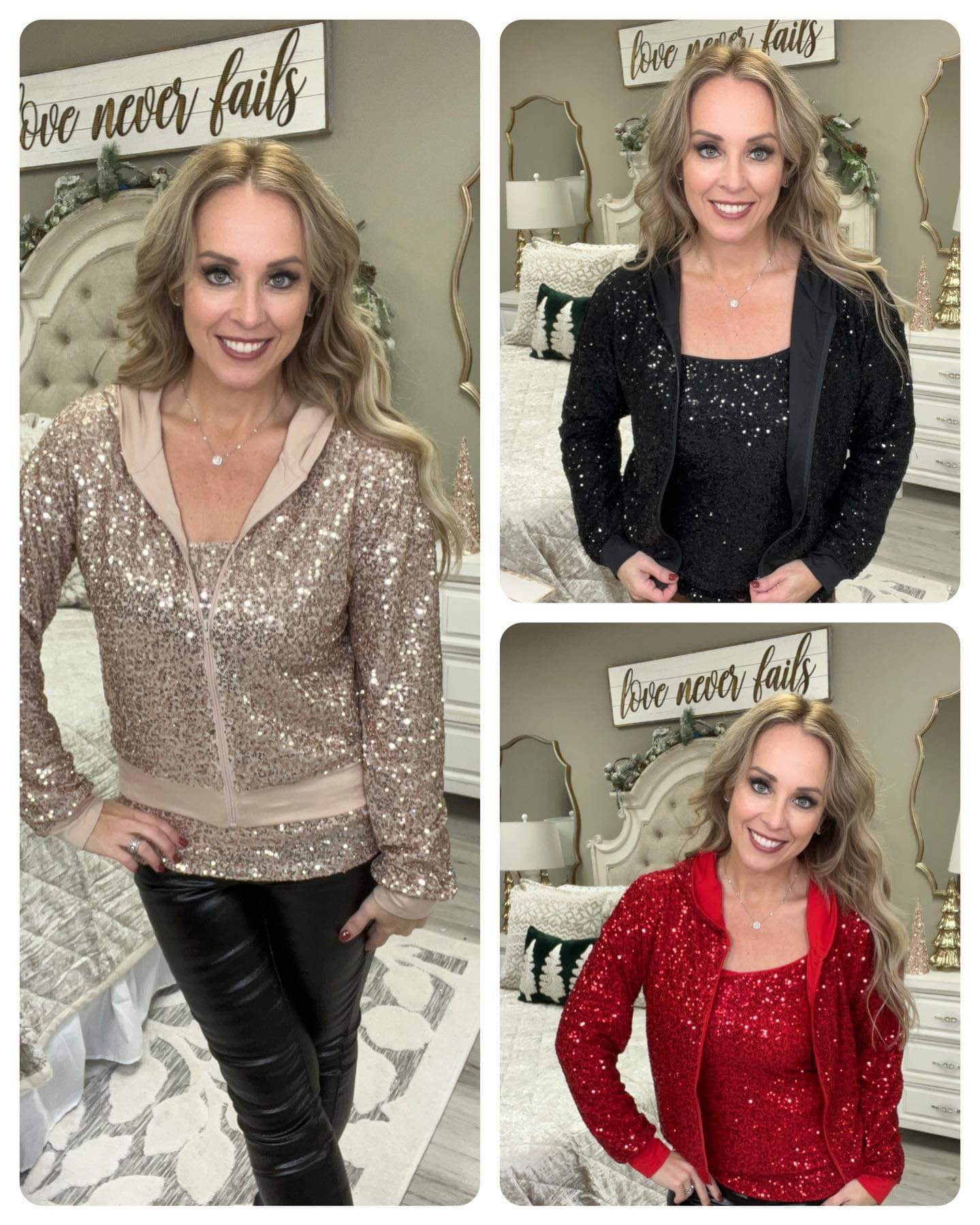 Holiday Sparkle Flannel Rose Boutique