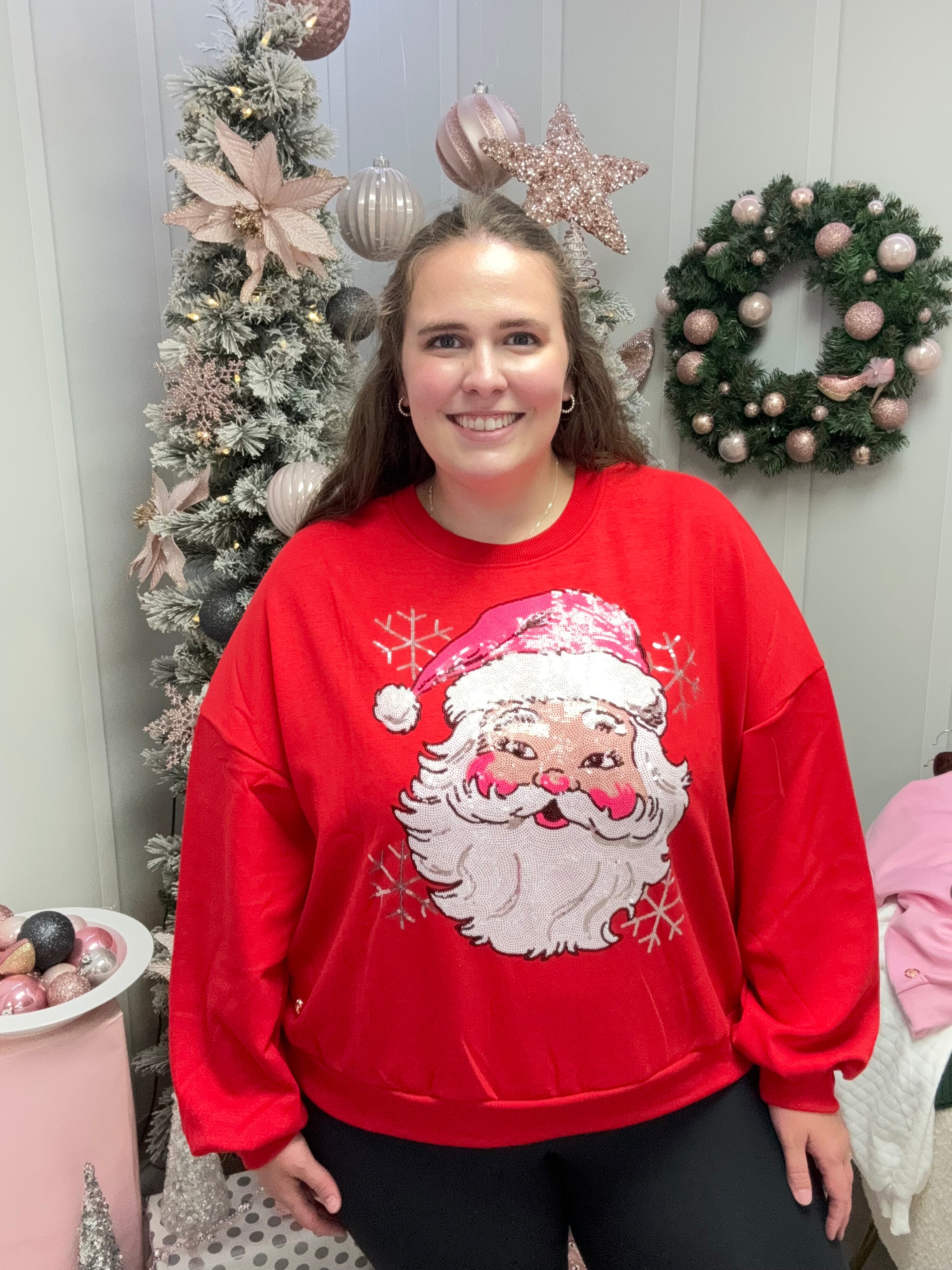 Simply Southern Sequin Santa Crew