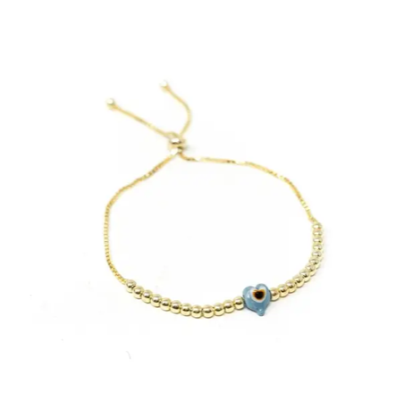 Blue Evil Eye Charm Bracelet